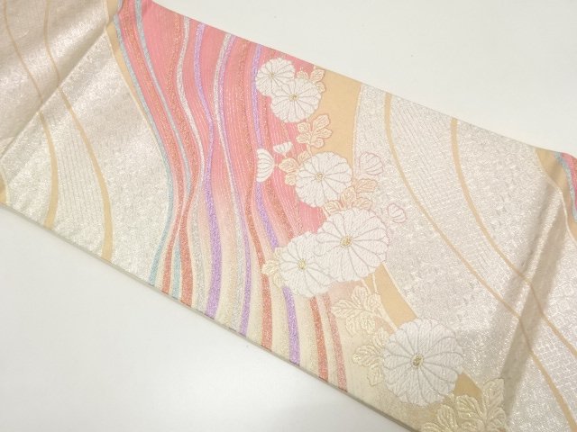 JAPANESE KIMONO / FUKURO OBI / WOVEN MOUNTAINS & KIKU